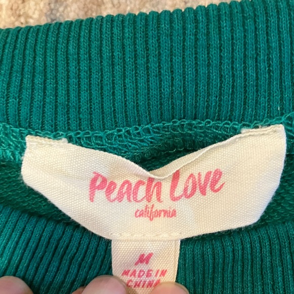 Peach Love California Green Santa Sweatshirt - Picture 2 of 4